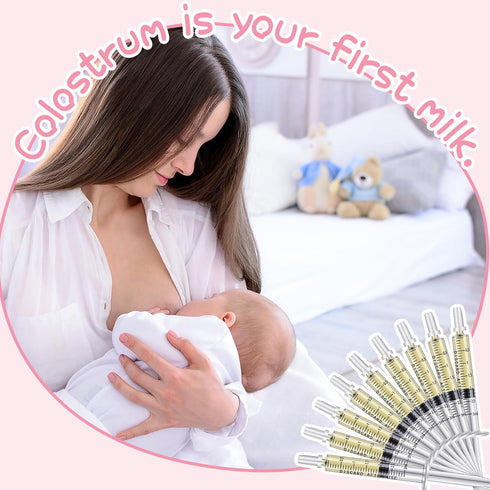 Colostrum Collector Kit with Sterile Sealed Breast Milk Collector, 50 Sets, 3 ml
