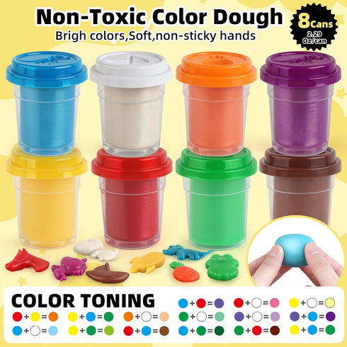 Kaelinda Sets 4-8, 3+, 3 4 5 6 7 Play Color Dough for Kids Ages Ice Cream Maker Playdough Kits for Kids Ages Play Food