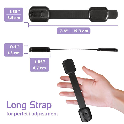 Baby Proofing Safety Cabinet Locks, Child Proof Latches for Dresser Drawer, 6 Pcs by Oxlay, Black