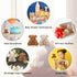 Threan 8 Pcs Mini Plush Bears, 4'' Small Stuffed Animal Toys for Keychain Baby Shower Party Favors (Brown, Apricot)