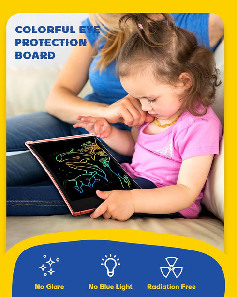 bravokids 2 Pack LCD Writing Tablet with Stylus, 8.5 inch Colorful Doodle Board Drawing Pad for Kids