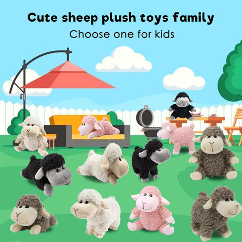 Tiny Heart Sheep Stuffed Animal, Sheep Plush Toy, Lamb Stuffed Animal Cute Soft Stuffed Lamb Kids Boys and Girls