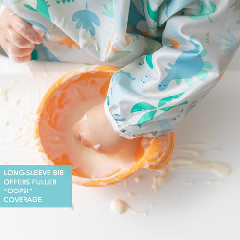 6-24 -3 Pack Bumkins - SuperBibs + Sleeved Bib - For Boys & Girls, Babies & Toddlers Months - Lightweight, Durable
