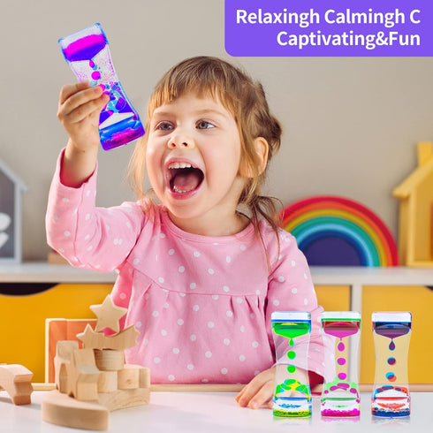 ZHBWOW-10 Pack Liquid Motion Bubblers for Sensory Play, Fidget Toys for Kids and Adults, Easter Basket Fillers, Desk