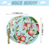 PYBUG Peach Round Pacifier Storage Case, Polyester & TPU Lined with Hook Buckle, Pacifier Container Box for Baby