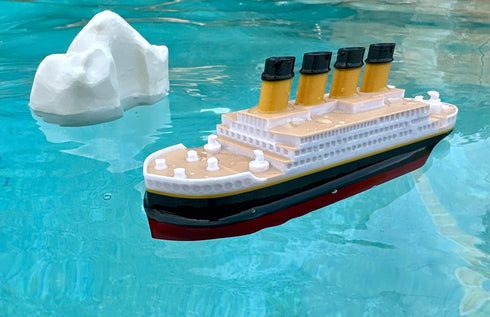 TUBTASTIC Set 6 Titanic Toy Gift Floating RMS Titanic with Iceberg | Bath & Pool Toy | Original Design