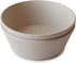 mushie Set of 2 Round Dinnerware Bowls for Kids | Made in Denmark (Vanilla)