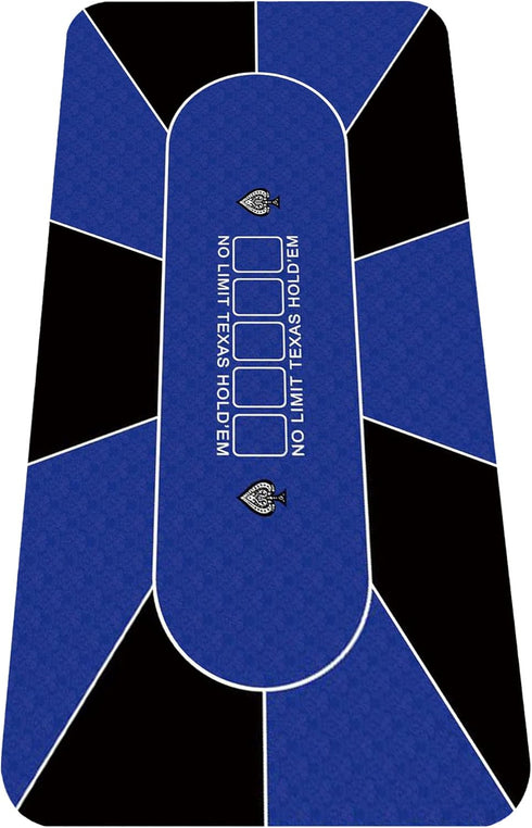 nuveti Poker Mat - 55 x 28inch Non-Slip Waterproof Rubber Poker Table Game Mat for 6-8 Players