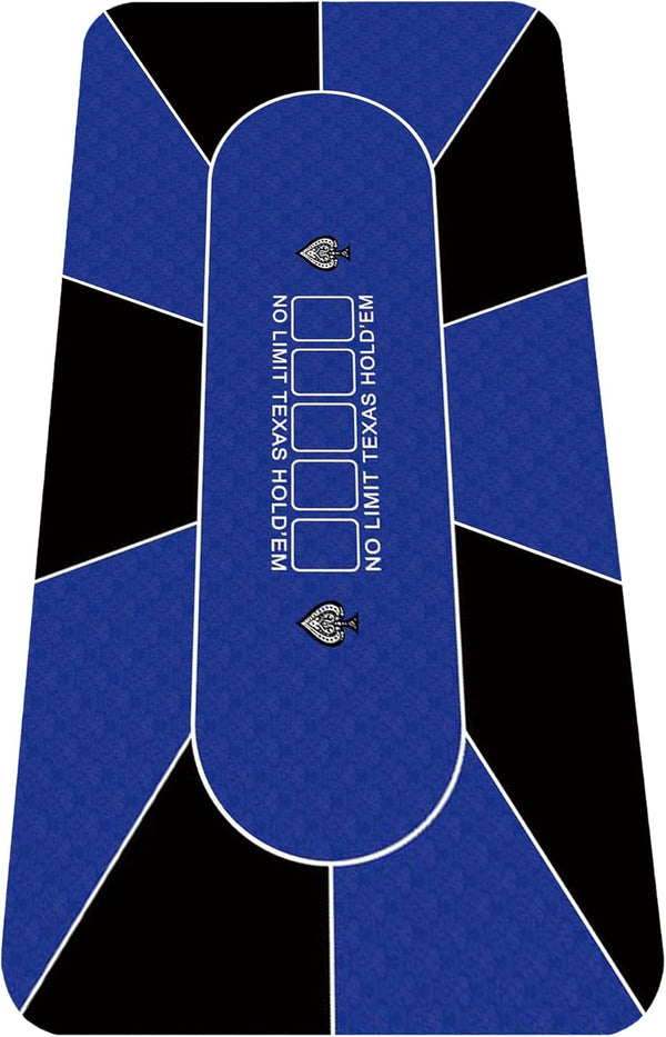 nuveti Poker Mat - 55 x 28inch Non-Slip Waterproof Rubber Poker Table Game Mat for 6-8 Players