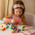 (60 Beads,4 Lacing Beads for Toddlers Stringing Strings) -Educational Montessori Preschool Activities,Toddler Sensory