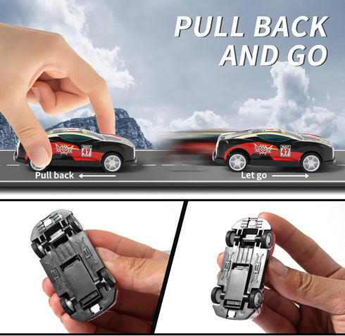 28 Pack Pull Back Cars for Kids, Mini Vehicles Toy Bulk Party Favor Race Cars for Boys Girls Toddlers