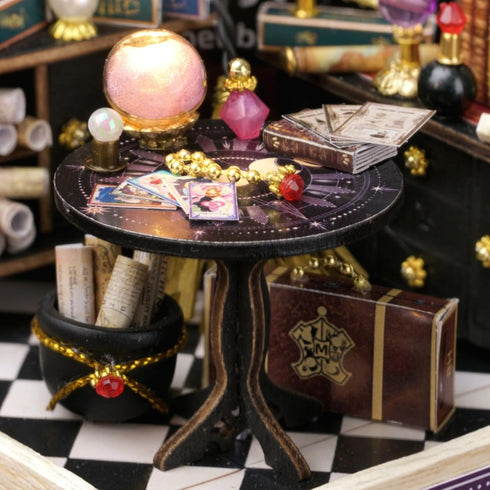 YSWOOD WORLD DIY Miniature House Kit, Mini House Building Kit with LED & Dust Cover, DIY Wooden Dollhouse Miniature Kit