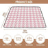 EtherSpher Cozy foldablummy 50'' 50''alfombras Classical Peach White Houndstooth Large Non-Slip Baby Floor Play mat