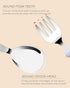DF DUALFERV 10 pcs Toddler Utensils, Stainless Steel Silverware Set with Round Handle, BPA Free