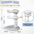 6 Anti-Pinch Adjustable Baby Bath Stand with Anti-Slip Base, Sturdy Baby Stand Up Shower, Huggable Bear Stand Bath
