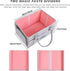 LXWIEKCO Large Baby Diaper Caddy Organizer - Nursery Storage Basket Tote Bag, Portable Diaper Storage Bin for Changing