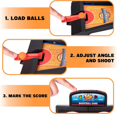 ArtCreativity Mini Basketball Game, Tabletop Basketball Toys for Kids and Adults