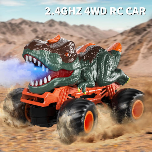 Bennol Remote Control Dinosaur Car Trucks for Kids 3-12, 2.4GHz RC Dino Car Toys for Indoor Outdoor Play