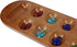 African Stone Game Coffee Table - Solid Wood with Walnut Stain
