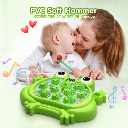 HopeRock Toys for 2-5 Year Old Boy, Toddler Whack A Frog Game with 5 Modes, 45 Levels, Baby Toy Gifts for Early Learning