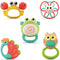 Baby Rattles Toys Set, Infant Grab N Shake Rattle, Sensory Teether, Music Learning Toy, Birthday Gifts for Newborns