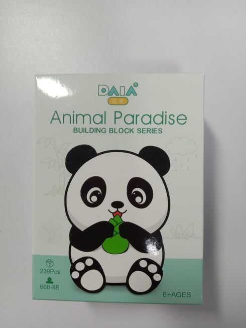 Kids Adult Animal Micro Building Blocks Set KLJM-10, 239 PCS Panda Eating Bamboo for Home and Office Decoration