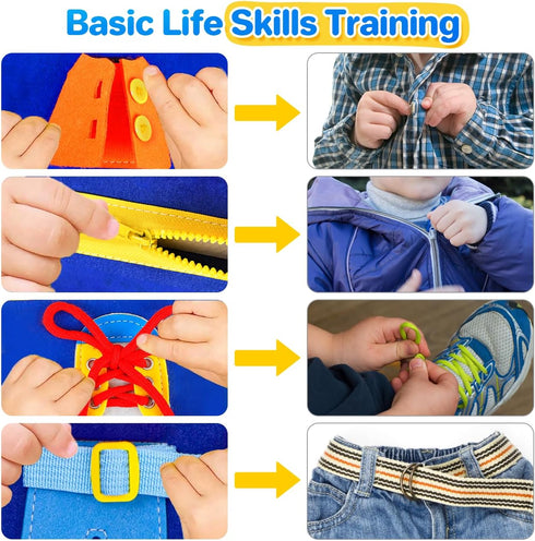 SYHLN Toddler Montessori Busy Board Toys for Little Boy Gifts: Educational Preschool Learning Travel Toys, Busy Book