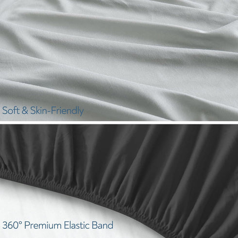 Magik & Kover 4 Pack 52" 28", Stretchy Crib Sheets for Boys or Girls, Baby Sheets Fitted for Standard Crib and Toddler