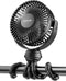 Gaiatop Mini Portable Stroller Fan, Battery Operated Clip on Fan, 3 Speed Rechargeable, Black