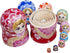 YAKELUS 10pcs Handmade1051 Russian Nesting Dolls for Kids Matryoshka Doll