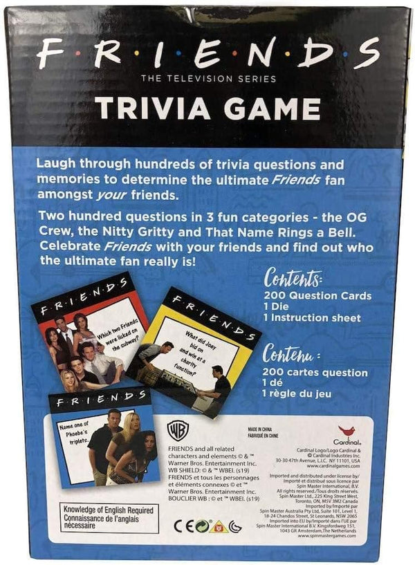 Cardinal Friends Trivia Game - The Television Series for 2 or More Players Ages 16 and Up
