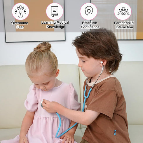 2 Pack 3 4 5, Set Playset Phobby Kids Stethoscope Toy, Real Working Stethoscope Toy for Toddler Doctor Play for Role