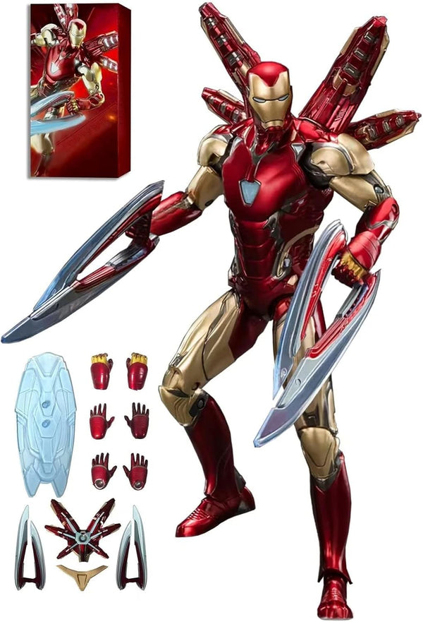 10th Anniversary 7 Inch Deluxe Collector Superhero Action Figure, Metal Painting, 20 Joints (MK85)