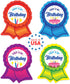 Birthday Ribbon Stickers / 250 Birthday Stickers for Kids / 1 5/8" x 2" School Today is My Birthday Labels