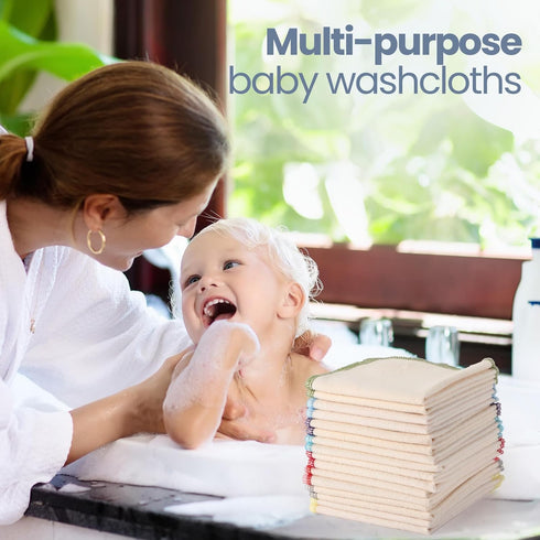 48 8 8 8 Inches Mixweer Pcs Flannel Cloth Baby Wipes Reusable Baby Diapers Wipes Washable Natural Unbleached Face Wipes