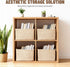 5 Pack Closet, Woven Storage Baskets for Shelves, Decorative Basket Organizer Storage Bins for Toys, Books, Clothes