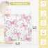 YETTASBIN 4 5 Pack Bow Pink Muslin Baby Hand Washcloths, Soft Cotton Bath Face Towel, Layers Extra Absorbent Feeding