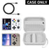 Travel Case Compatible with RG353V/RG353VS/R36S Retro Handheld Game Console - Storage Holder Organizer (White)