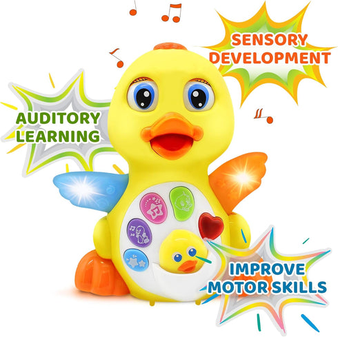 Stone and Clark Dancing Easter Duck with Lights and Music, Toddler Learning & Crawling Baby Toys