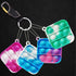 Clanam 120 Pcs Mini Pop Fidget Toys Bulk for Kids Party Favors, Bubble Keychains for Classroom Prizes, Easter Basket