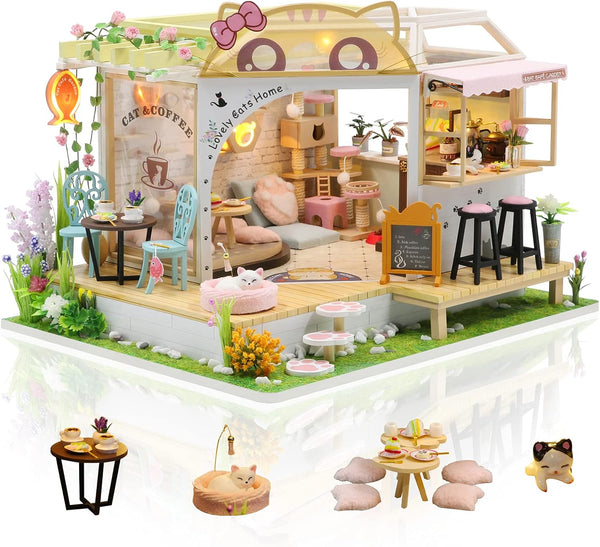GuDoQi DIY Miniature Dollhouse Kit - Tiny House with Music, 1:24 Scale Craft Gift for Mother's Day