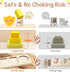 1 2 3 1-4 PEBIRA Montessori Toys for Year Old Boys Girls Toddlers, Heightened Peg-Free Wooden Stacking Toys, Shape