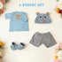 20-22 Inches Set EKOKIZ Reborn Baby Dolls Clothes for Boys and Girls Blue Bear Patterned Fashion Realistic Baby Doll
