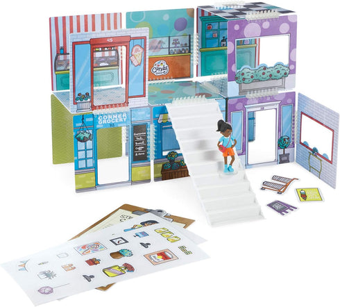 MindWare Wonderhood Corner Shops 44 Piece Building Set