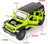 Compatible for 1/32 Wrangler Alloy Diecast Pull Back Model Car Collectible Gift with Light and Sound Toy Vehicle for Kids Boys Girls Toddler Christmas Birthday Gift Green