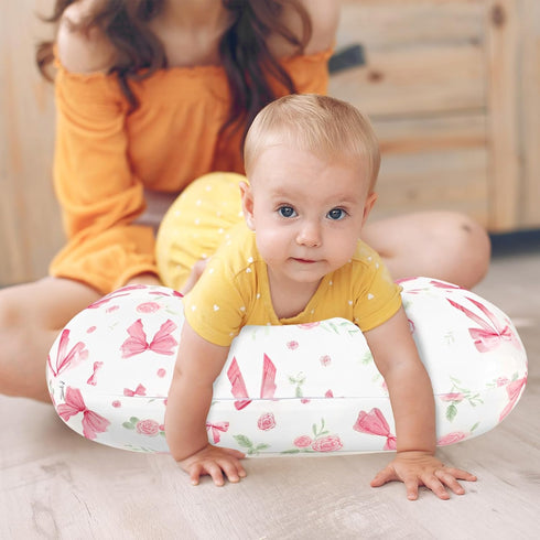 New Nursing Pillow Cover Girls, Soft Breastfeeding Pillow Covers for Baby Newborn Infant, fits New Nursing Pillow, Easy