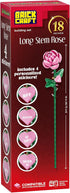 Set, 102 18 Inch 8+ Brickcraft Bricktanicals Pink Long Stem Rose Building Pieces, Buildable Flower, Romantic Valentines