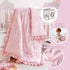 Set 3 Set Wowelife Boho Mini Crib Bedding for Girls, Piece Tufted Jacquard Ruffle Fringe Baby Girl Crib Bedding