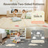 47''x71'' Mallify Extra Large Foldable Play Mat, Reversible Baby Play Mat with Edge Reinforcement, Non-Toxic