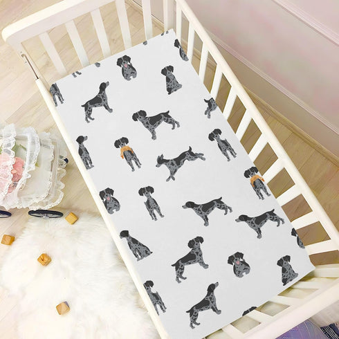 52 28 9In Brittany Spaneil Crib Sheets for Boys & Girls, Neutral Mini Crib Mattress Sheets, Soft & Breathable, * *